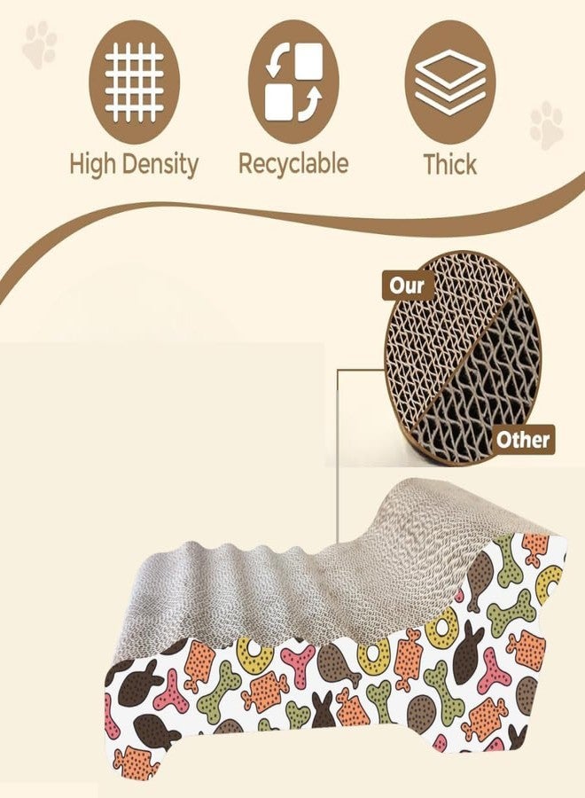 KittuPet Cat Scratching Post Scratcher Cardboard, Recycle Corrugated Waved Cat Board Pads Prevents Furniture Damage Heavy Duty Wave Shaped Chair Scartcher Extra Large - Image 3